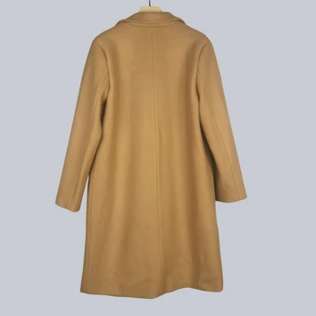 Wełniana kurtka kobiety 2020 płaszcz zimowy brązowy, czarny, plus rozmiar 5XL długie płaszcze nowa dostawa