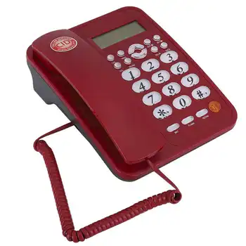 Wi-fi biurowy telefon DTMF\FSK Dual System CID Card stały czerwony czarny telefon stacjonarny stały przewód domowy biurowy telefon