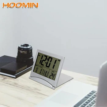 Wielofunkcyjne elektroniczne zegar, czas, data, temperatura, timer zegar LCD cyfrowy, składany budzik wystrój domu