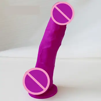 Wielokolorowy bardzo dobry rozmiar 18*3,5 cm czysty Silikonowy penis realistyczne dildo z przyssawką seksualne zabawki dla kobiet