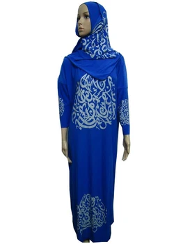 Wyprzedaż elastyczny czarny damski szlafrok szalik szyć na nim słowa muzułmańska Abaya (garnitur 160 cm ~165 cm wysoka lady)