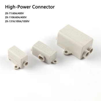 Wysoka moc z zaciskami szybkie przewód złącze T-Typ 60A/400V 1-6mm2 przewód elektryczny rozdzielacz 100A/1000V 2.5-16mm2 skrzynka przyłączowa