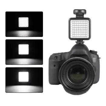 Wysokiej jakości Long Life 5.5 W 800lm 6000K Mini Portable 49 LED Video Light Lamp Photographic Photo Lighting for Camera Photography