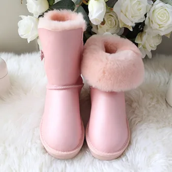 Wysokiej jakości klasyczny Chiny marki 2020 kobieta rakiety śnieżne z owczej skóry rakiety śnieżne naturalne futerko ciepłe futro damskie zimowe buty