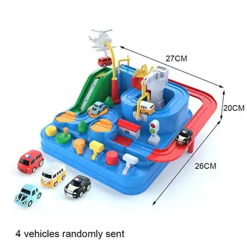 Wyścigowy model wagon kolejowy wyścigowe zabawki edukacyjne dla dzieci mózg pojazd mechaniczny utwór interaktywny pociąg gra przygodowa zabawka W8H2