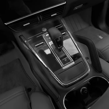 Włókno węglowe drukowana pokrywa gniazda desce rozdzielczej samochodu Gear Drink Houlder listwa ochronna wykończenie dla Porsche Cayenne 2018 2019 wnętrze stylizacja