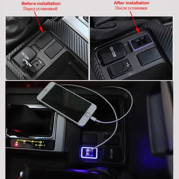 XCGaoon QC3.0 Quickcharge ładowarka samochodowa dual USB telefon PDA DVR adapter Plug & Play kabel do Toyota