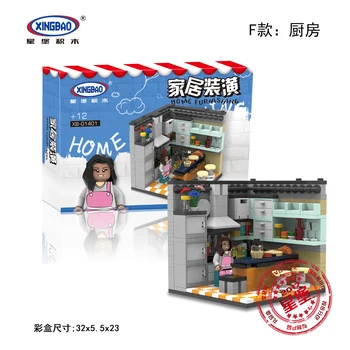 XINGBAO creator City Series Living House Action Figure Model Kit klocki cegły zabawki edukacyjne dla dzieci, prezenty DIY