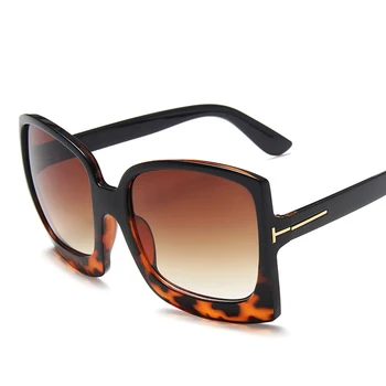 XaYbZc modne oversize damskie okulary przeciwsłoneczne marki projektant plastikowe damskie duże ramki cieniowane okulary przeciwsłoneczne UV400 gafas de sol mujer
