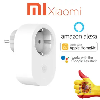 Xiaomi Mijia enchufe inteligente UE Control remoto interruptor tiempo memoria inteligente ahorro de energía funciona con Alexa