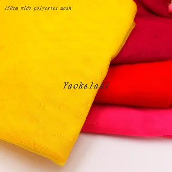 YACKALASI 5 m/Lot miękkie netto tkaniny bielizna sukienka tiul tkaniny 150 cm szeroki poliester, aby москитной tkaniny 1.2 mm rozmiar otworu