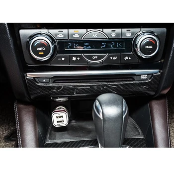 YAQUICKA do Mazda 6 Atenza 2017 2018 Carbon Fiber Style Car Interior przednia konsola CD panel pokrywa wykończenie naklejka listwy ABS