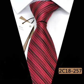 YISHLINE męskie krawaty moda nowy 16 kolor paski biznes krawat męski krawat 8 cm żakardowe ślubne Corbatas Para Hombre akcesoria