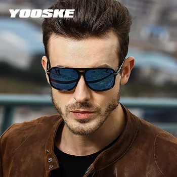 YOOSKE Classic HD okulary polaryzacyjne mężczyźni 2020 jazdy marki design okulary osób lustro retro wysokiej jakości okulary Przeciwsłoneczne