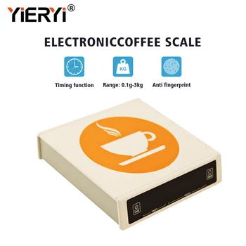 Yieryi 3 kg/5 kg wagi elektroniczne 0,1 g ręczne kawowe Waga z zegarem przenośne, elektroniczne, cyfrowe wagi kuchenne