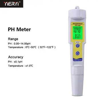 Yieryi PH-618 precyzyjny mini-ph-metr automatyczna korekcja wodoszczelny miernik kwasowości typ uchwytu urządzenie analizy jakości
