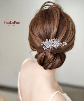 YouLaPan HP303 rhinestone ślub klips do włosów ślubny grzebień do włosów drogi, luksusowy ślubny grzebień kwiatowe ślubne akcesoria do włosów