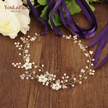YouLaPan SH126 2020 nowy przezroczysty kryształ ślub pas symulacja perłowe ślubne paski slim ślubny pas Zachodni pas ślubny