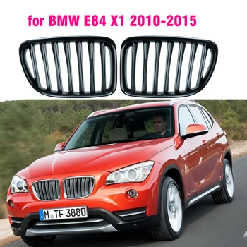 Z przodu błyszczący czarna nerka sportowe kraty maska grill do BMW E84 X1 2010 2011 2012 2013 stylizacja samochodu