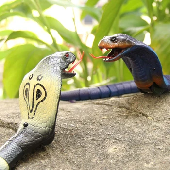 Zabawny pilot zdalnego sterowania Naja Cobra z tworzywa sztucznego wąż zabawka dla dzieci prezent wysokiej symulacja King Cobra ciekawego jajko rc zabawka