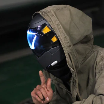 Ze Światłem!!! FRP Ana Shrike Skin Masks With LED Ana Luminous Helmet For Cosplay Ana Costume Arylic Mask Without Battery
