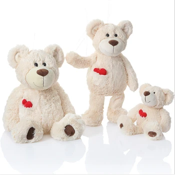 Ładny kreskówka niedźwiedź pluszowe lalki miękkie zwierzęta Playmate kojące zabawki dla dzieci, prezenty na Urodziny