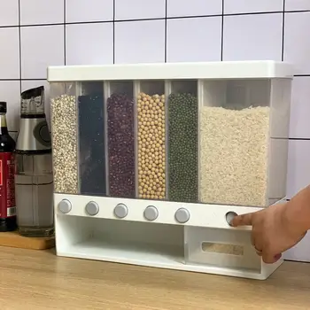 Ściana 10KG ustaliła oddzielnie rozdzielacz płatki wiadro ryżu wodoodporna plastyczne automatyczny szafa загерметизированный pomiarowy szuflada do przechowywania żywności