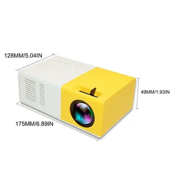 Żółty Yg200 J9 Home Mini projektor led przenośny projektor obsługuje wysoką rozdzielczość 1080P US dropshipping 11 dni