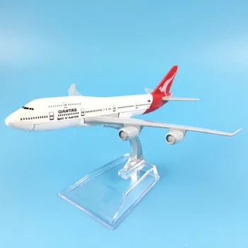 Авиамодель odlewania pod ciśnieniem, metalowe modele samolotów 16 cm 1:400 Qantas Boeing 747 model samolotu samolot zabawki