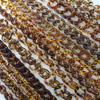 0,6 m leopard akrylowy związane worek łańcucha torba na ramię pasek DIY torba na akcesoria łańcucha top-ranking N859