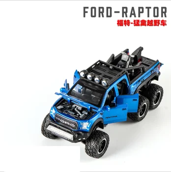 1: 28 modelowanie Ford F150 Raptor offroad stop model samochodu dla dzieci dźwięk i światło samochodzik prezent na urodziny