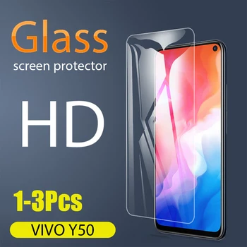 1-3 szt pełne szkło hartowane dla vivo Y50 Screen Protector 2.5 D 9h, hartowane szkło vivo Y50 folia ochronna
