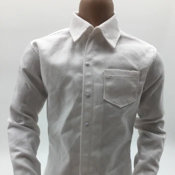 1/6 skali męski strój biała koszula dla 12 cali figurka ciała