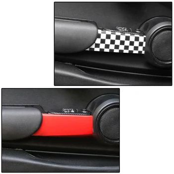 1 kpl. auto wewnętrzna klamka ABS obudowa case naklejki do dekoracji samochodu MINI Cooper F55 F56 akcesoria do stylizacji samochodów