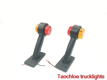 1 para 10-30V Czerwony bursztyn Emark krótki 60 gumowy trzpień światła boczna tylna lampa obrysowa obwód lampy led przyczepy ciężarówka światło zewnętrzne