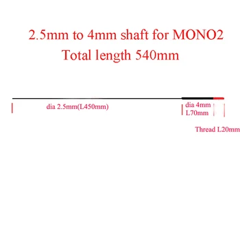 1 szt. DIY model MONO1/MONO2 rdzeń wału 2 mm do 4 mm 2,5 mm do 4 mm zintegrowane wały długość 460 mm/540 mm dla RC łodzie akcesoria