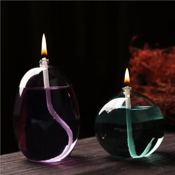 10 szt./op. 9*8 cm шарообразная szklana lampa naftowa ślubna dekoracja handmade szklana lampa naftowa sobie prezent szklane świeczniki