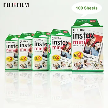100 arkuszy Fujifilm Fuji Instax Mini White Film natychmiastowa papier fotograficzny do Instax Mini 8 9 7S 70 90 25 Camera SP-2 SP-1 + prezent