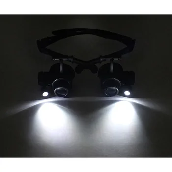 10X 15X 20X 25X LED żywica lupy powiększające biżuteria okulary obiektyw jubiler lupa naprawa godzin lupa