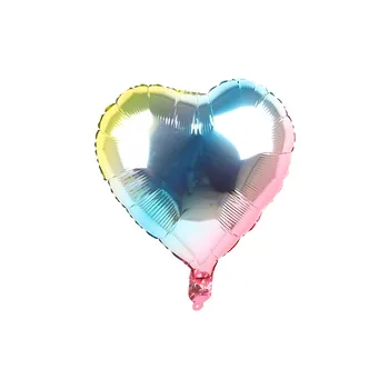 10szt 18 cali kolor gradientu Gwiazda serce okrągła folia helem balony dekoracje urodzinowe ślub balon Baby Shower kulki