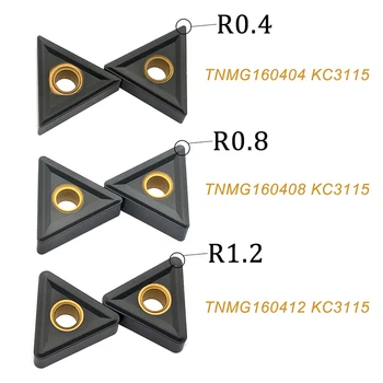 10szt TNMG160404 TNMG160408 TNMG160412 KC3115 zewnętrzny tokarka narzędzie wysokiej jakości węglików spiekanych wstawić tokarki CNC do żeliwa