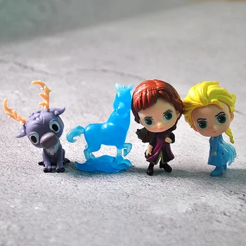 12 szt. Disney Frozen 2 królowa Śniegu Elsa Anna PVC figurka Olaf Kristoff Sven anime lalki, figurki, zabawki dla dzieci dzieci prezent model