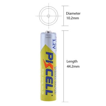 12 szt./lot PKCELL AAA Bateria Ni-MH 1.2 V 1000mAh baterie do latarki aparatu zabawki