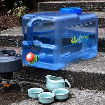 12L otwarty zbiornik wody na camping piknik wiadro wody pojemnik na wodę z kranem do jazdy piesza żywności PC skrzynia wody