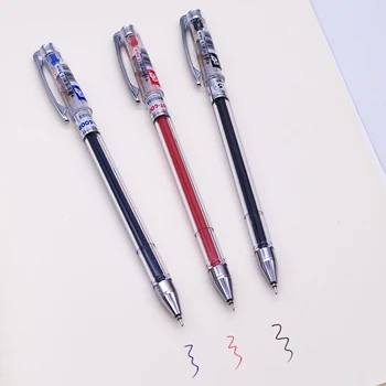 12pcs ZHIXIN 3 kolory żel pen test dobra wysoka pojemność czarny czerwony niebieski atrament tusz długopisu biuro szkolne G-2501