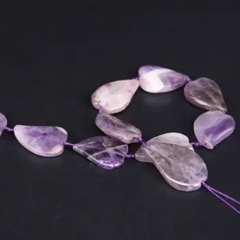 13шт naturalne ametysty płaskie w kształcie serca płyty luźne koraliki,fioletowy kryształ kwarcu plasterek wisiorek naszyjnik bransoletka tworzenia biżuterii
