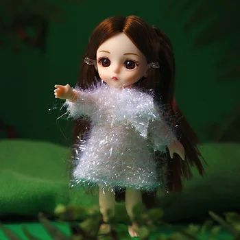 16 cm 1/12 BJD Baby Doll 13 ruchomych przegubowych kosmetyków lalek zabawki nagie Nagie włosy na ciele słodkie modne lalki dla dziewczynki prezent