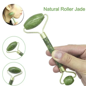 1szt Jade Roller Set - narzędzia kosmetyczne dla urody Do wygładzania zmarszczek starzenie się cienie i rozluźnienie mięśni 15x4x2cm EK-New