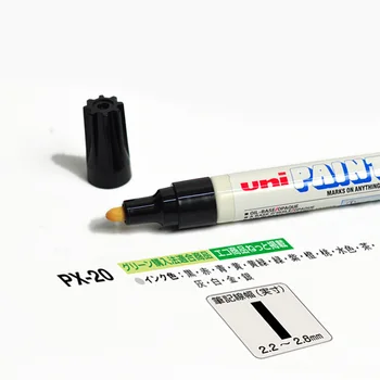 1szt Japan UNI Mitsubishi PX-20 Paint Pen Industrial Pen Single Touch Up Round Head Marker Pen Signature Paint Marker