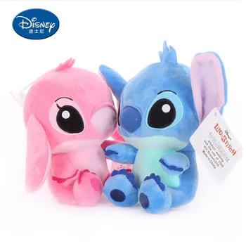 20 cm Disneya Lilo & Stitch różowy niebieski miękkie pluszowe lalki wisiorek zabawki modele ładny chłopiec, dziewczyna, boże Narodzenie Halloween zabawki prezenty